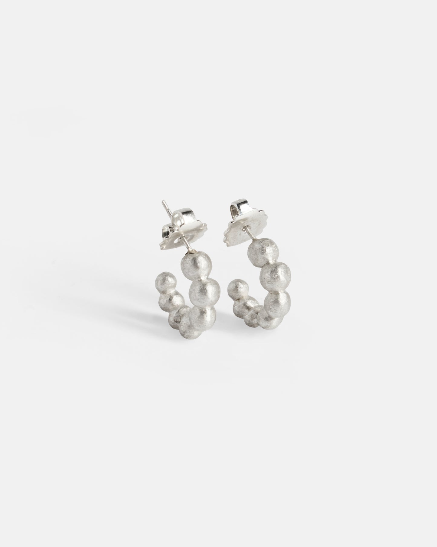 Bubble Hoops - sterling silver earrings