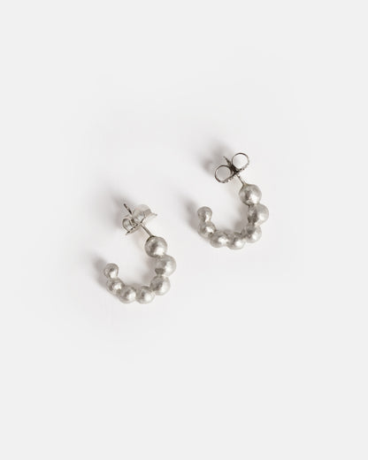 Bubble Hoops - sterling silver earrings