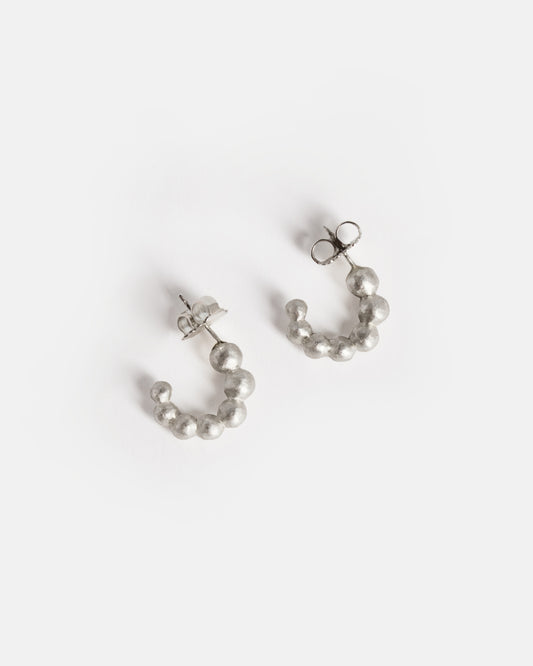 Bubble Hoops - sterling silver earrings