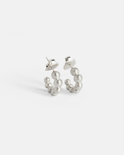 Bubble Hoops - sterling silver earrings